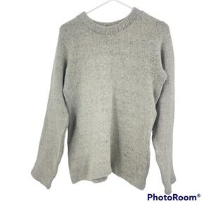 Emerson Fry Sweater Gray Speckled Wool Crew Neck Long Sleeve Pullover Size XS